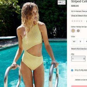 Cute Out Yellow Free People One Piece